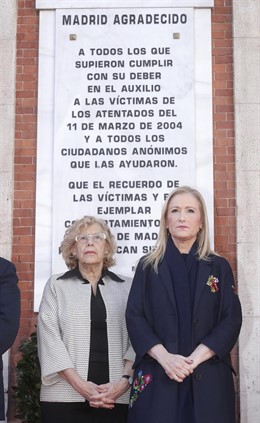 Carmena y Cifuentes en el 11M