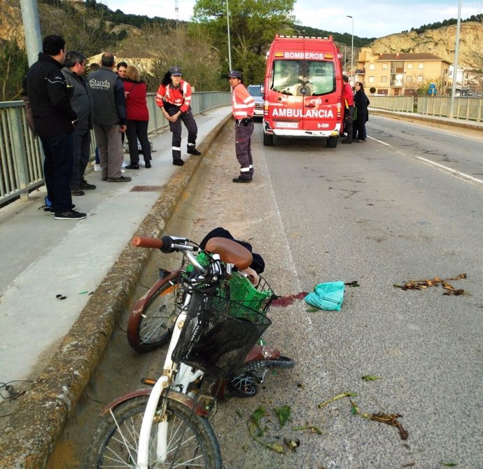 Un herido grave en un atropello en Falces