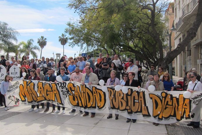 Málaga marcha sanidad digna 12 marzo 2017