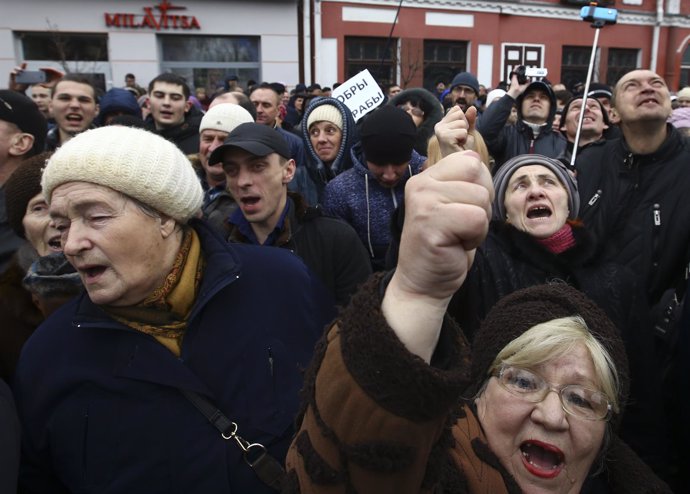 Manifestación en Bielorrusia