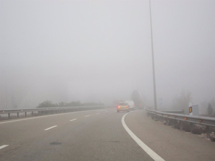 Niebla en las carreteras aragonesas.