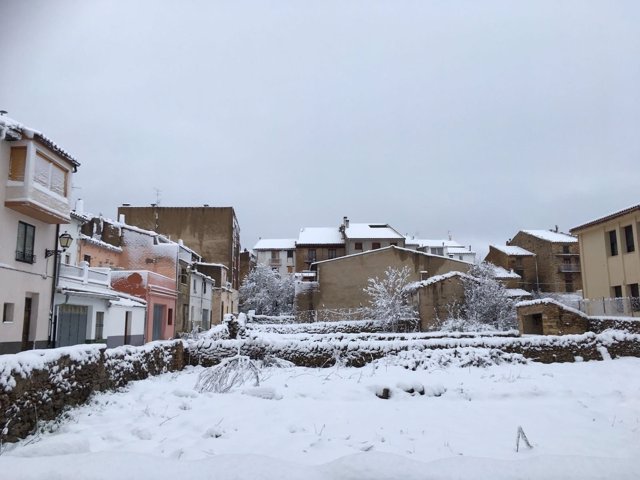 Nieve en Vilafranca el 13 de marzo