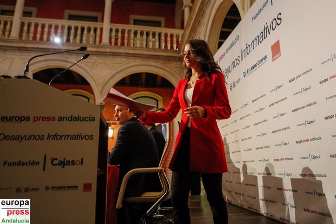 Inés Arrimadas, en los Desayunos de Europa Press Andalucía