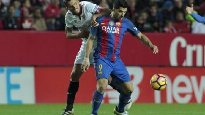 Luis Suárez en el Sevilla - Barcelona