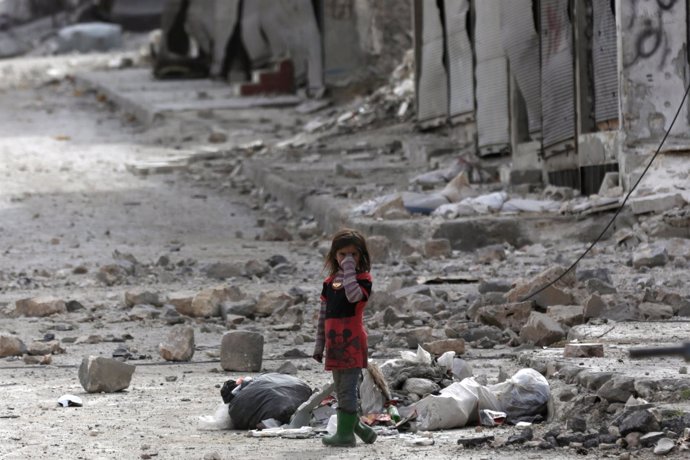 Niña siria en Al Bab