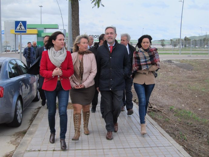 Felipe López con otros responsables de la Junta en Córdoba