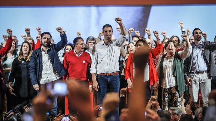 Pedro Sánchez en un acto en Cádiz