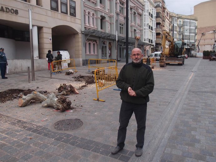 El concejal de Medio Ambiente Ruiz Tutor analiza arbolado Bretón 