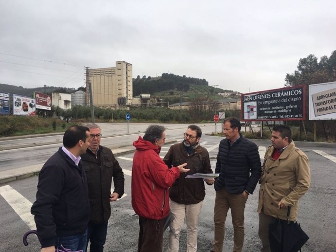 Visita para la nueva rotonda en la entrada a Jaén