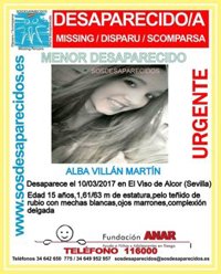 Buscan a una menor de 15 años desaparecida desde el viernes en El Viso (Sevilla)