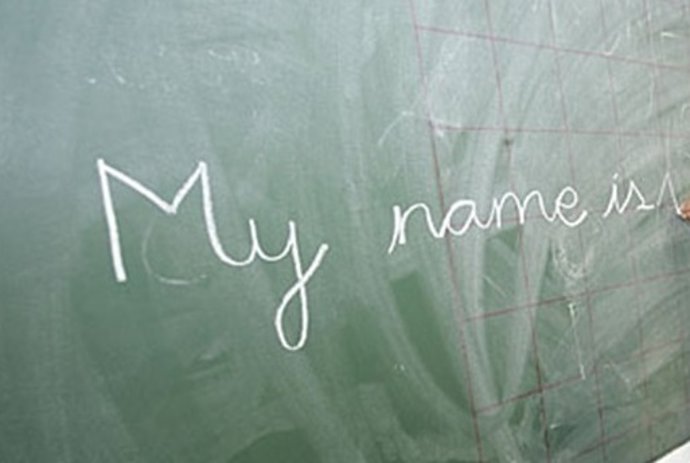 Pizarra escrita en inglés