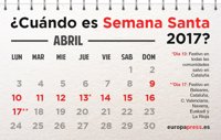 ¿Cuándo es la Semana Santa 2017?