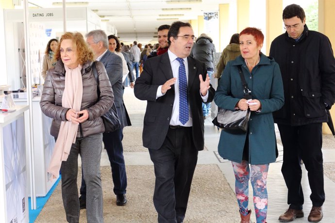 El rector de la UPO, Vicente Guzmán, durante el acto de inauguración