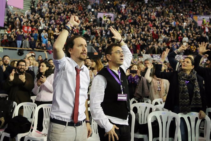 Iglesias y Monedero en el Congreso de Podemos, Vistalegre II