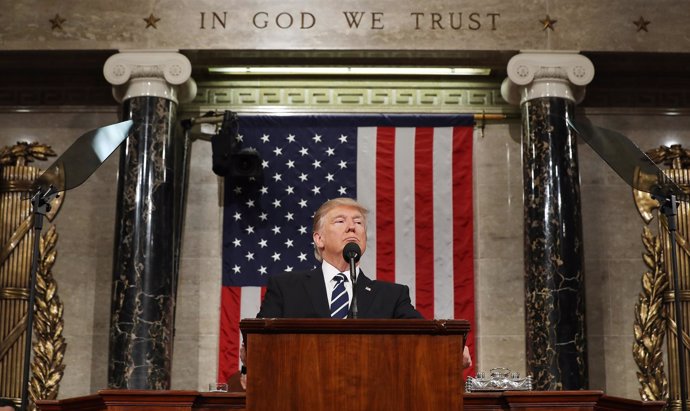 Donald Trump pronuncia su primer discurso ante el Congreso