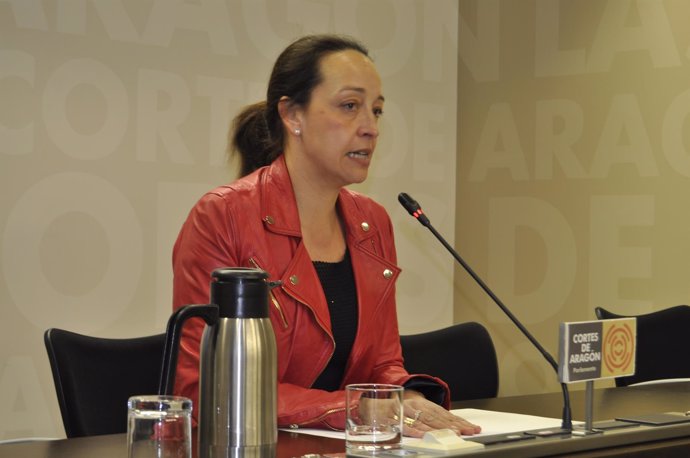 La diputada del PP, Carmen Susín, en rueda de prensa en las Cortes