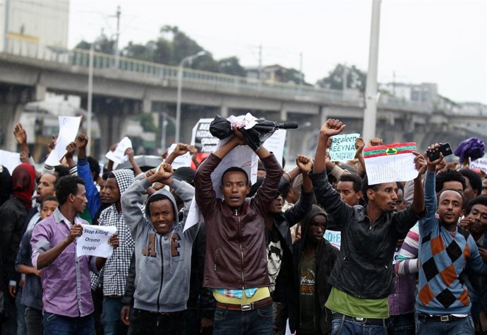 Protesta antigubernamental en Addis Abeba