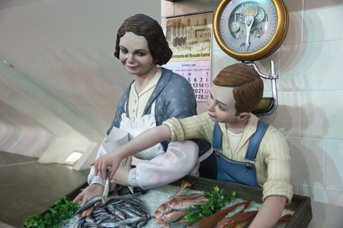 Detalle del ninot indultat 2017 de Almirante Cadarso-Conde Altea