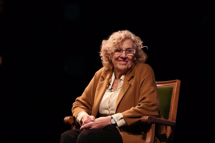 Manuela Carmena en la presentación de la temporada del Teatro Español