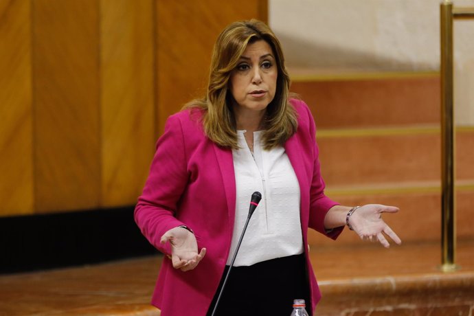 Susana Díaz responde a los portavoces de la oposición en el Parlamento andaluz