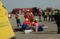 Junta coordina un simulacro de accidente aéreo en el aeropuerto activando el Plan Territorial de Emergencias