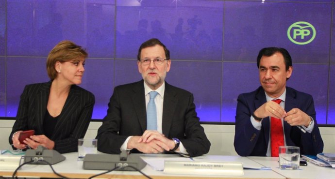 Cospedal, Rajoy y Martínez Maillo 