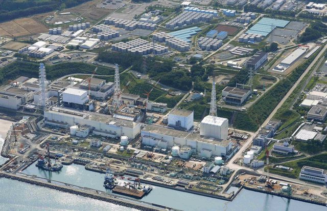 Vista aérea de la planta nuclear de Fukushima en Japón, ago 31 2013