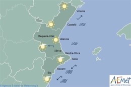 Predicción del tiempo en la Comunitat para este viernes
