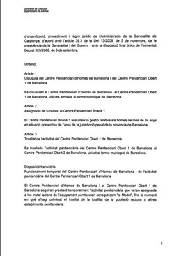 Ordre de tancament de la presó de La Model 