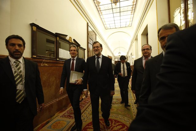 Rajoy e Iñigo de la Serna en el Congreso