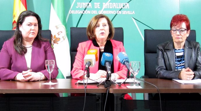 María José Sánchez Rubio,durante la rueda de prensa             