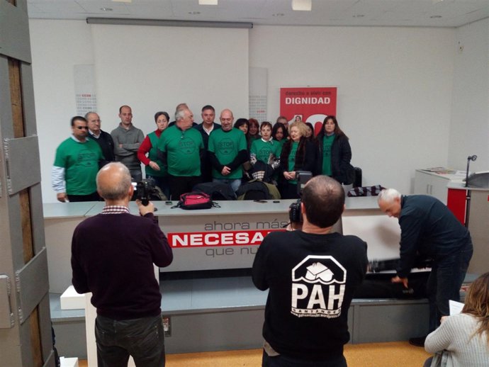 Rueda de prensa de la PAH