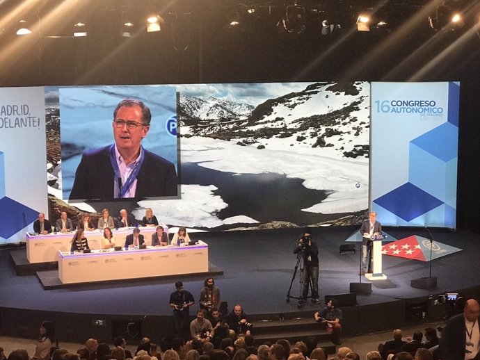 Enrique Ossorio interviene en el congreso del PP de Madrid