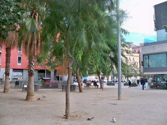 Vista de la plaça Salvador Seguí, a Ciutat Vella (Barcelona)
