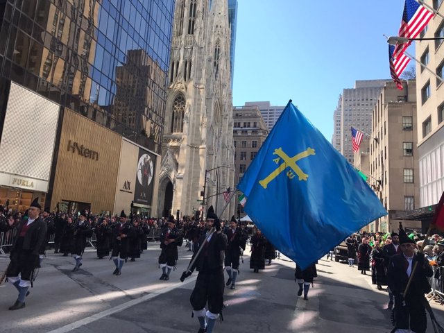 Banda Llacín, en el Desfile de San Patricio, en Nueva York.