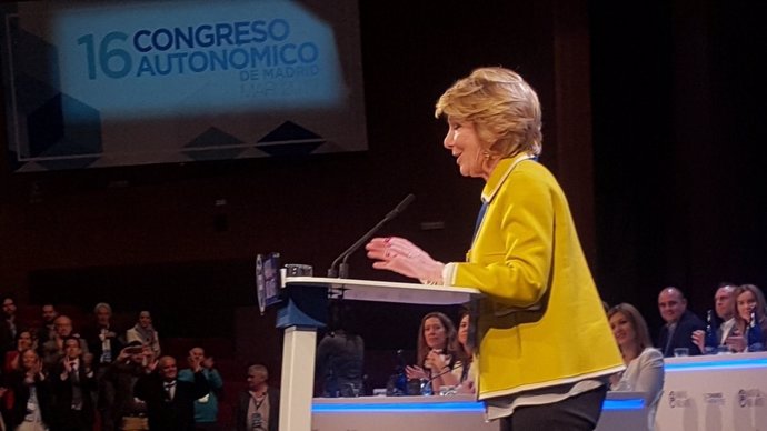 Esperanza Aguirre en el Congreso del PP de Madrid