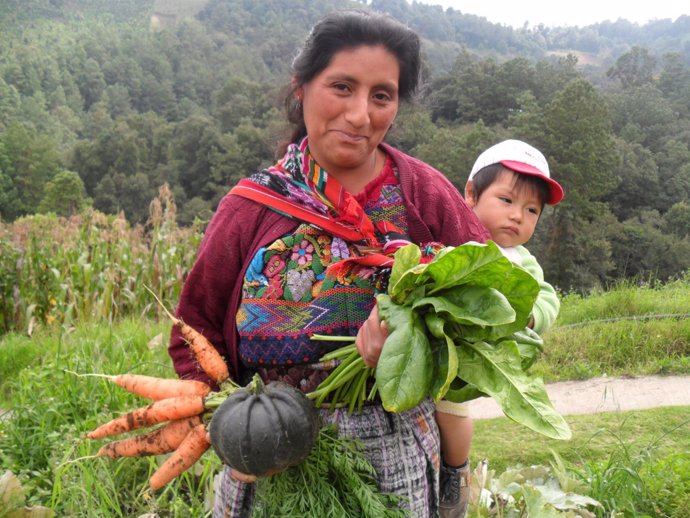 Mujer participante en un proyecto de cooperación en Guatemala