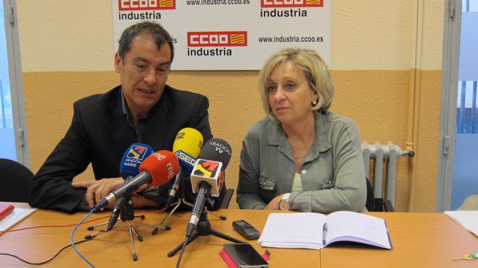 Chema Fernando y Ana Sánchez, de CC.OO. Aragón