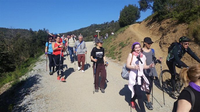 Participantes de la marxa nòrdica