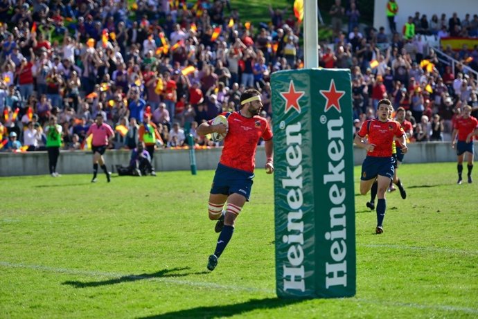 La selección española de rugby derrota a Bélgica en el Europeo de Naciones