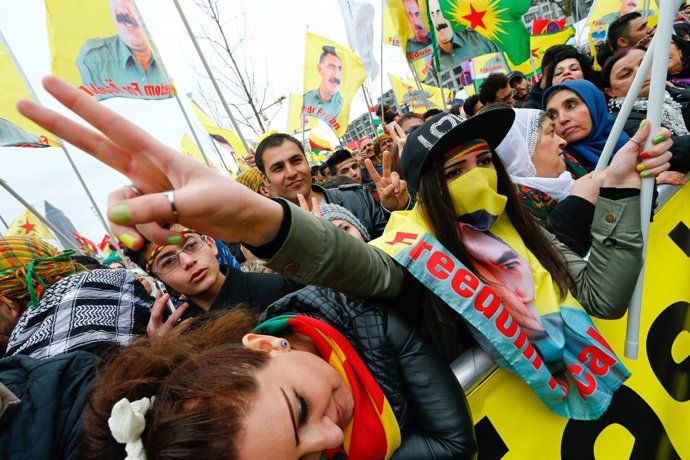 Manifestación kurda en Frankfurt - marzo de 2017