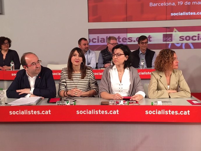 Miquel Iceta, Núria Parlon, Eva Granados y Meritxell Batet (PSC)