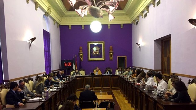 Pleno extraordinario del Ayuntamiento de Jaén sobre refinanciación de préstamos.