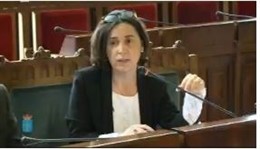 Dolores Carcedo en la Junta General. 