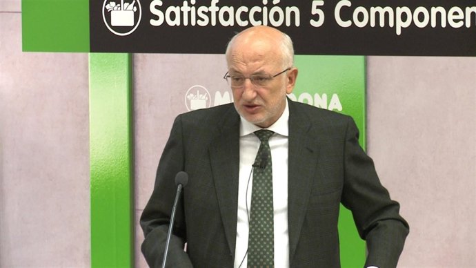 Juan Roig durante el balance de resultados de Mercadona