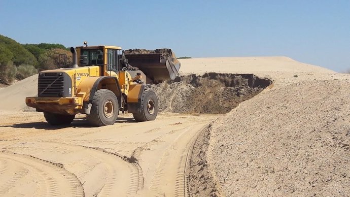 Comienzan las obras en las playas de Huelva de cara a Semana Santa 2017