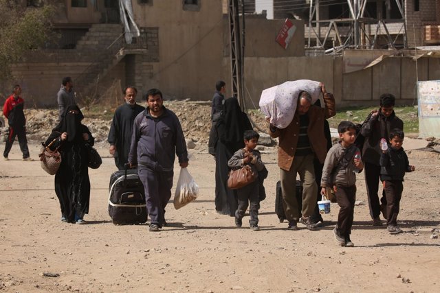Desplazados en Mosul