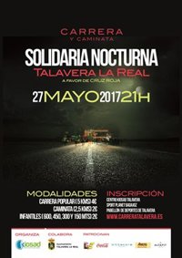 Una parte de la recaudación de la V Carrera y Caminata Nocturna de Talavera la Real (Badajoz) será destinada a Cruz Roja