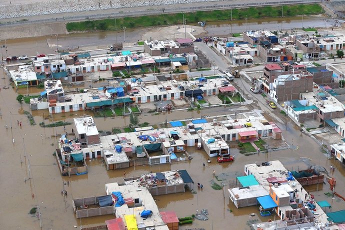 La localidad de La Tinguiña, afectada por las inundaciones