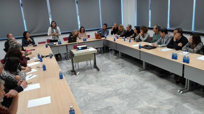 La consejera de Sanidad en la reunión